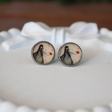Kaede stud earrings -...