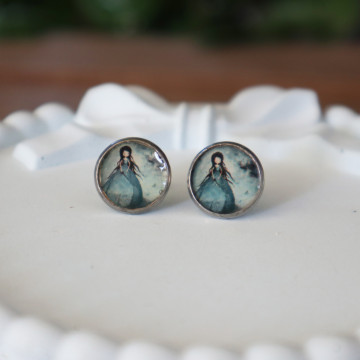 Pirate Anne stud earrings -...